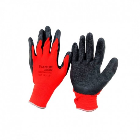 GUANTE REFORZADO ROJO/NEGRO TALLA 9 MERC