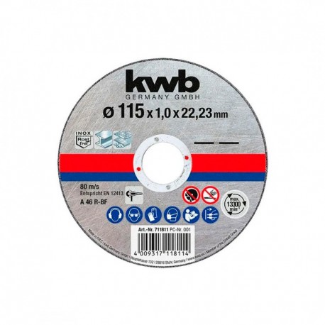 KWB DISCO C/METAL 4 1/2  115X1.0 INOX TE