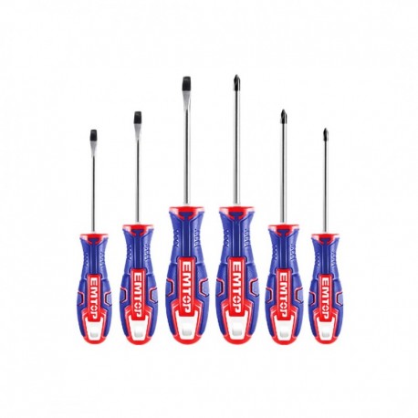 EMTOP DESTORNILLADOR 6PCS CR V ENC/IMAN