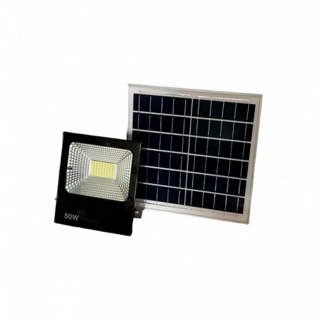 REFLECTOR LED 50W C/PANEL SOLAR LUZ DIA