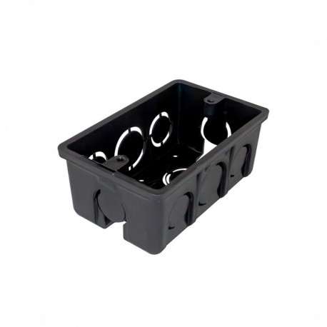 CAJA PLASTICA PVC 2X4 NEGRA INDUMA